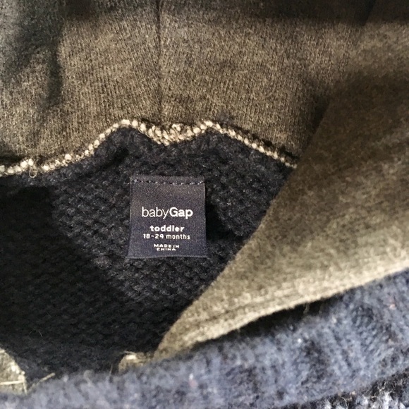 Baby Gap boys knit hooded sweater 18-24mo - Picture 3 of 5